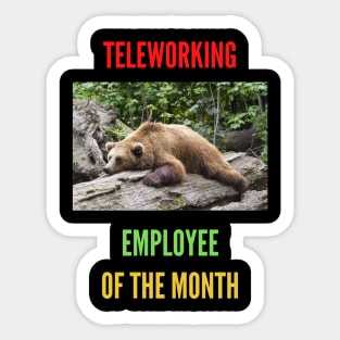 Teleworking - Employee of the Month: The Bear Sticker